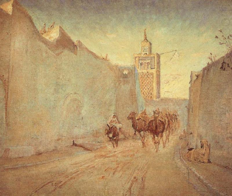 Theodor Esbern Philipsen Street in Tunis china oil painting image